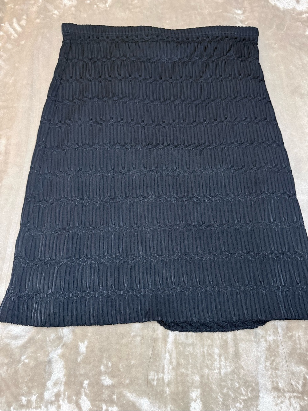 Ralph by Ralph Lauren Black Textured Pull On Pencil Skirt Women’s Medium